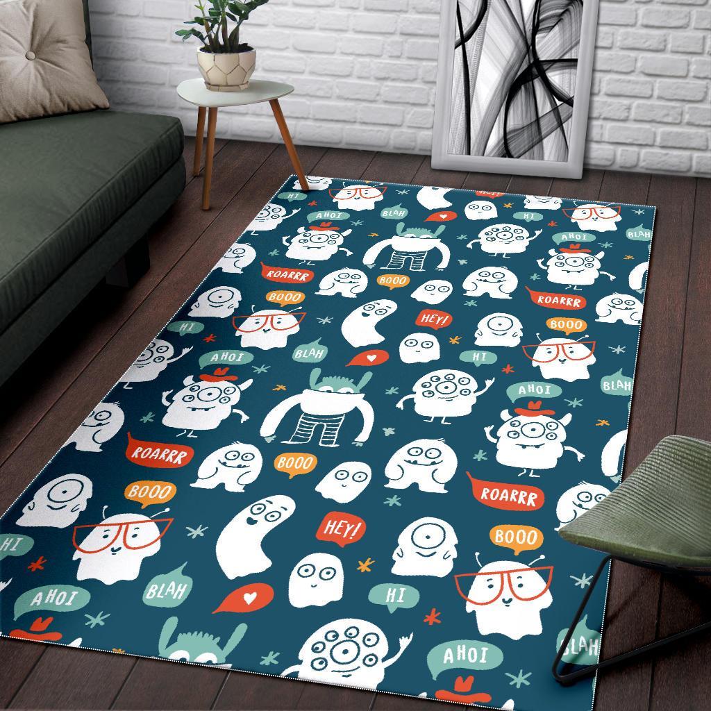 Print Pattern Monster Floor Mat-grizzshop