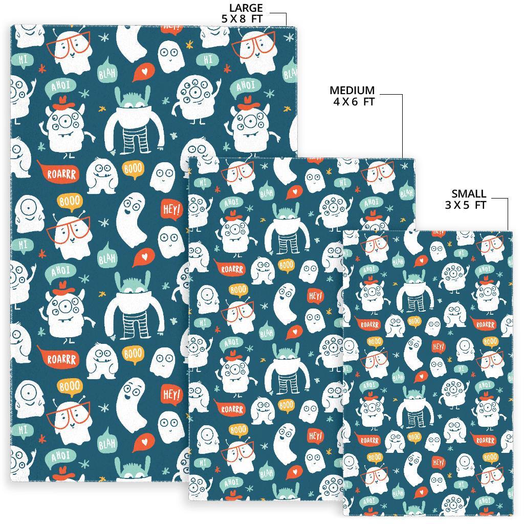 Print Pattern Monster Floor Mat-grizzshop