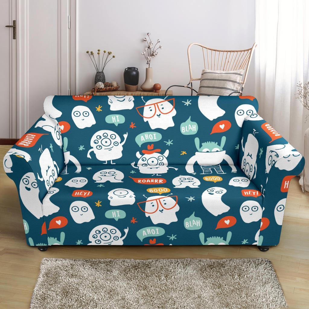 Print Pattern Monster Loveseat Cover-grizzshop