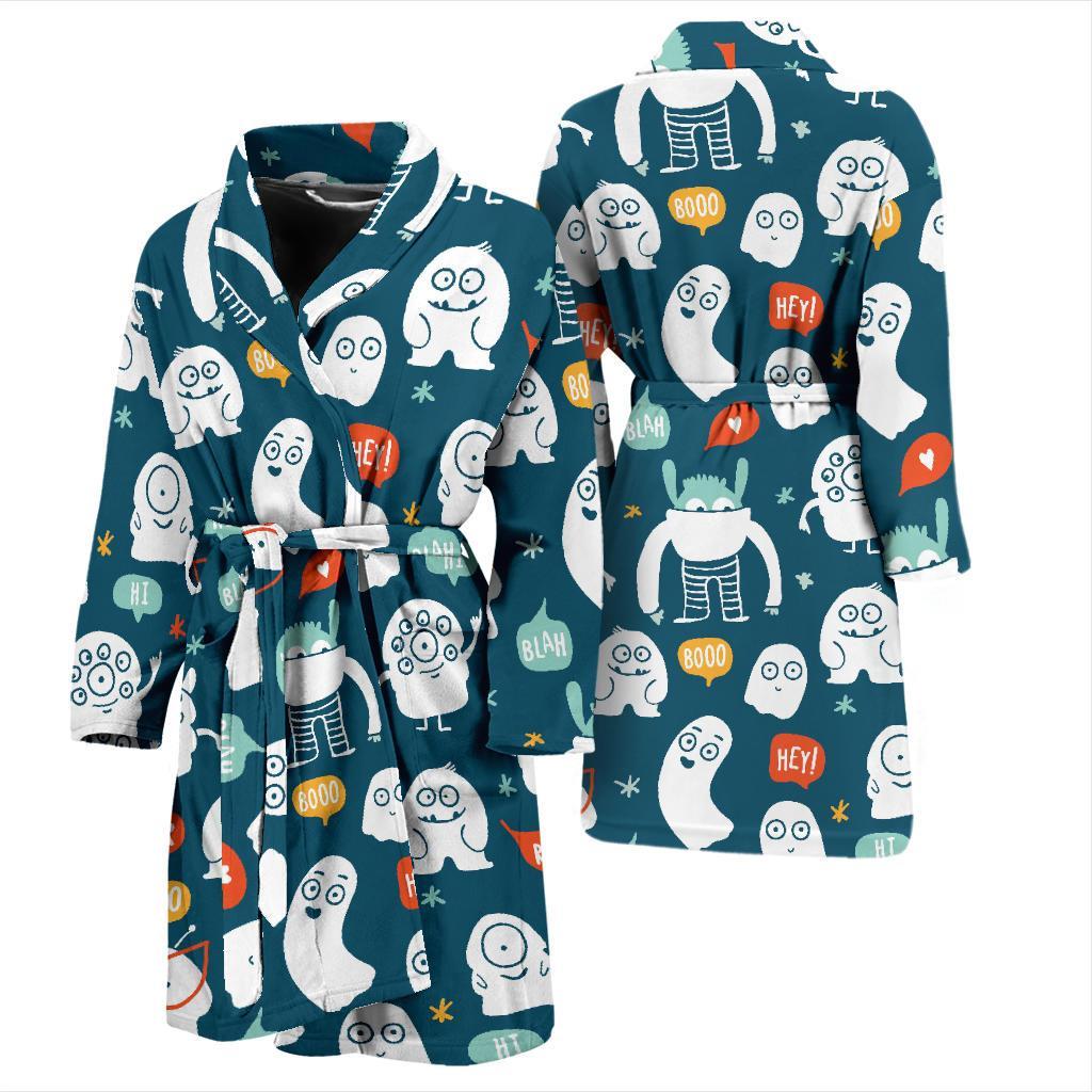 Print Pattern Monster Men Long Robe-grizzshop
