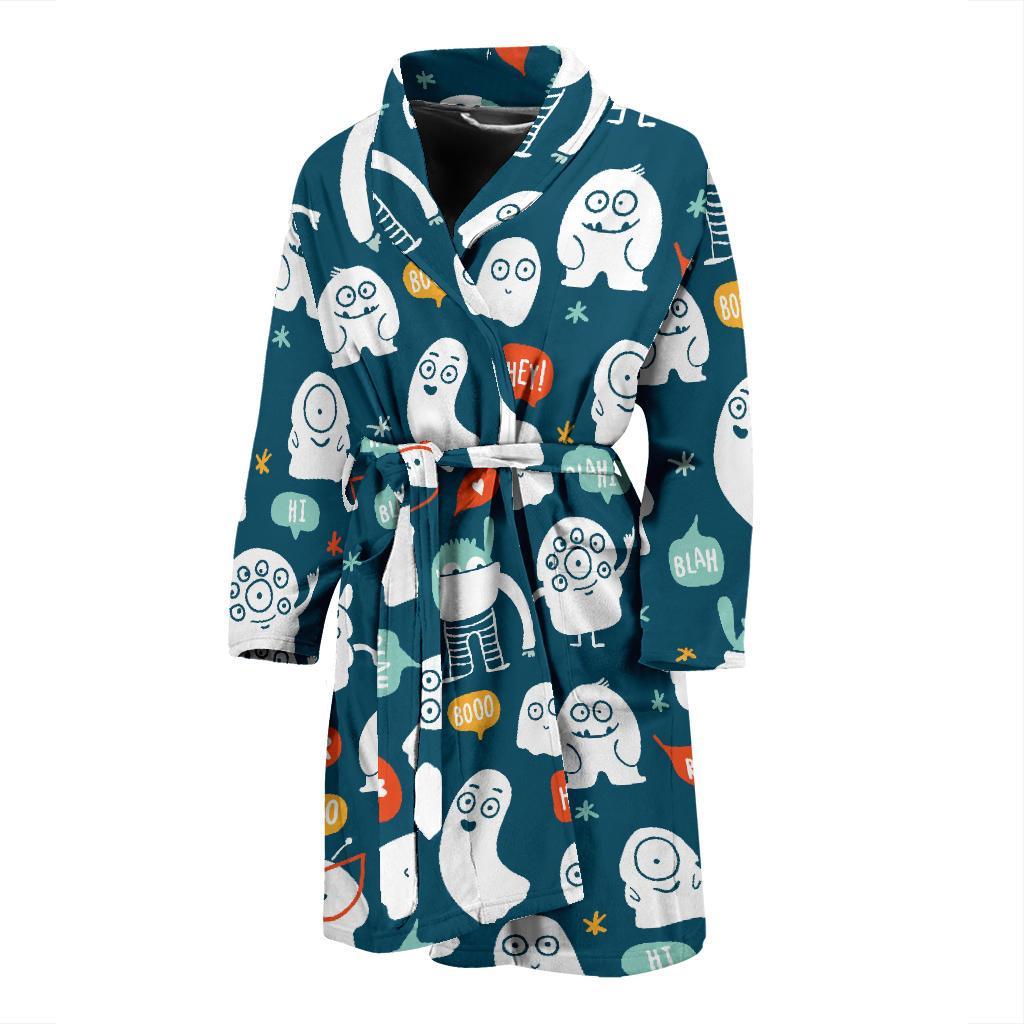 Print Pattern Monster Men Long Robe-grizzshop