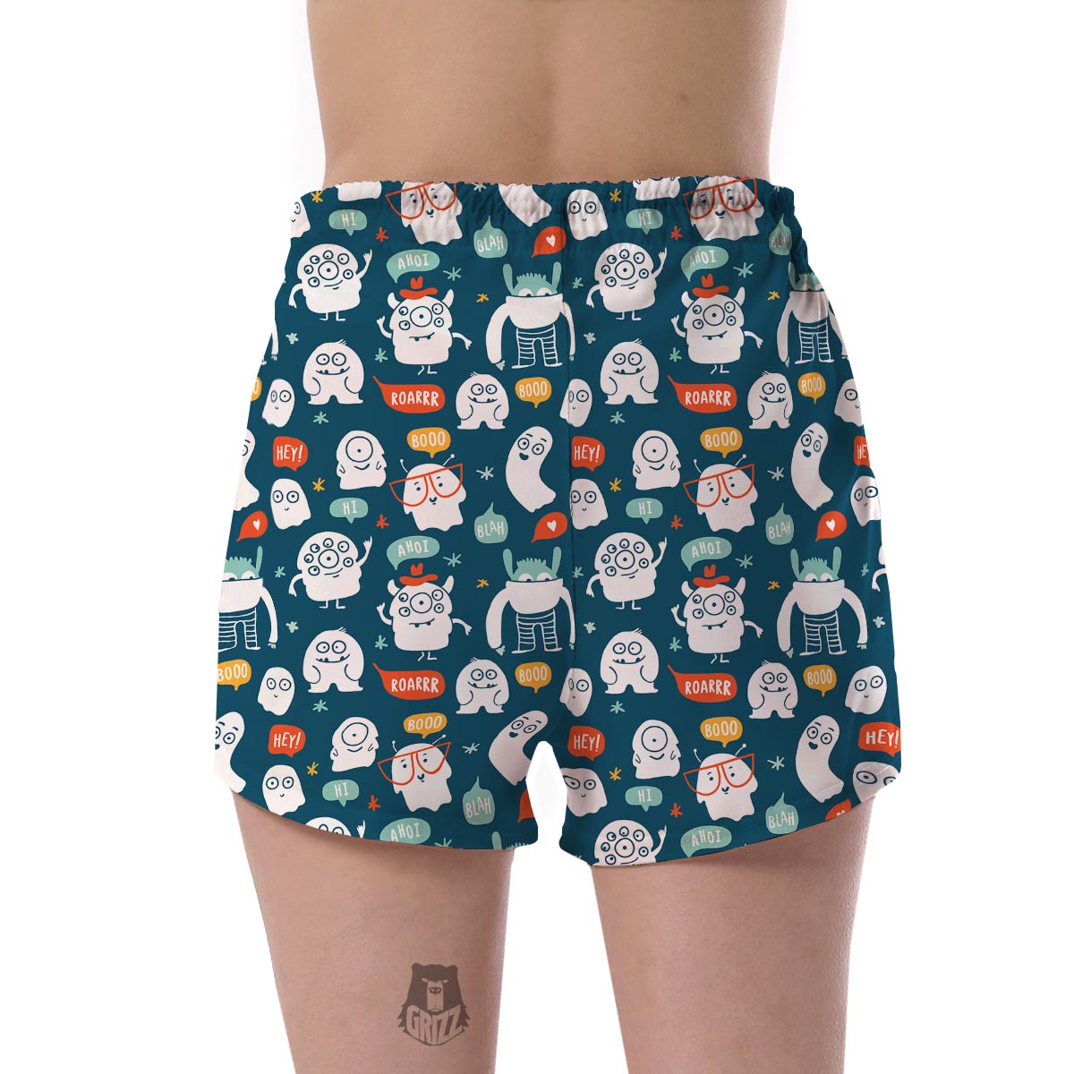 Print Pattern Monster Women's Shorts-grizzshop