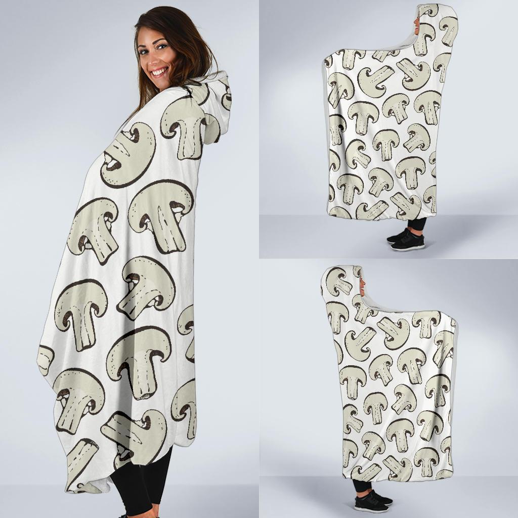 Print Pattern Mushroom Hooded Blanket-grizzshop