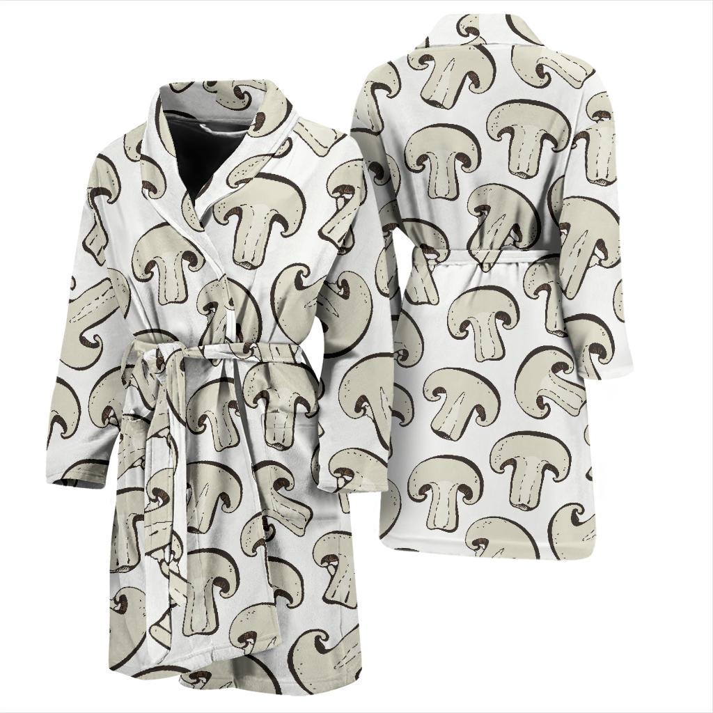 Print Pattern Mushroom Men Long Robe-grizzshop