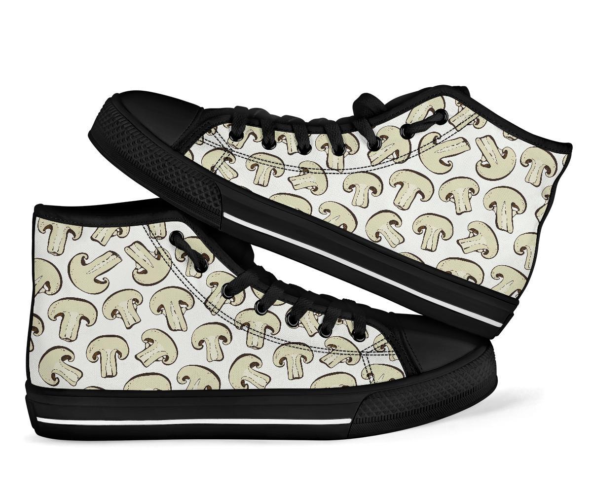 Print Pattern Mushroom Men Women's High Top Shoes-grizzshop