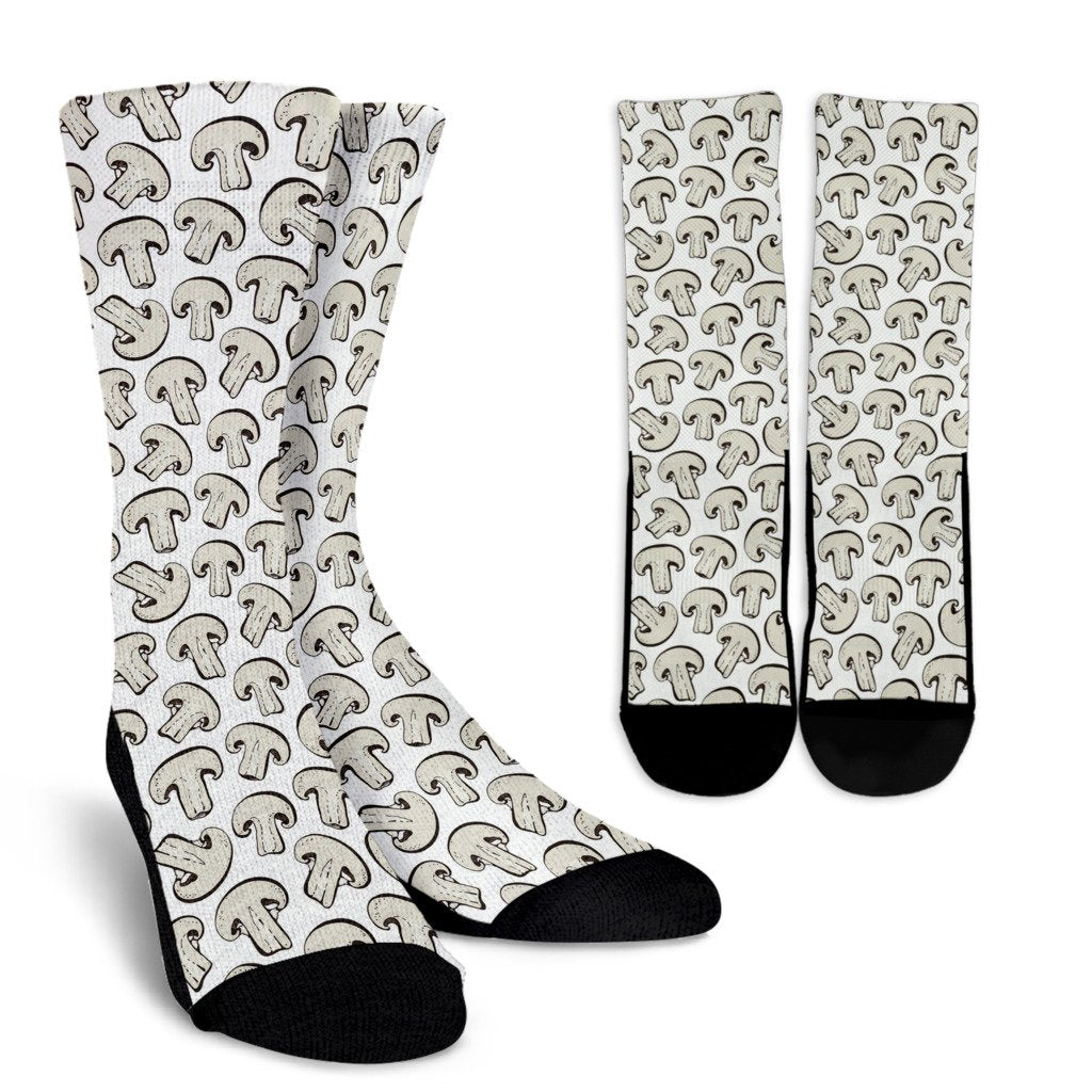 Print Pattern Mushroom Unisex Crew Socks-grizzshop