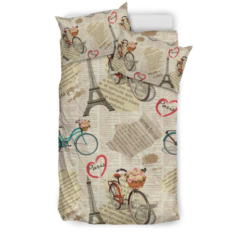 Print Pattern Newspaper Duvet Cover Bedding Set-grizzshop