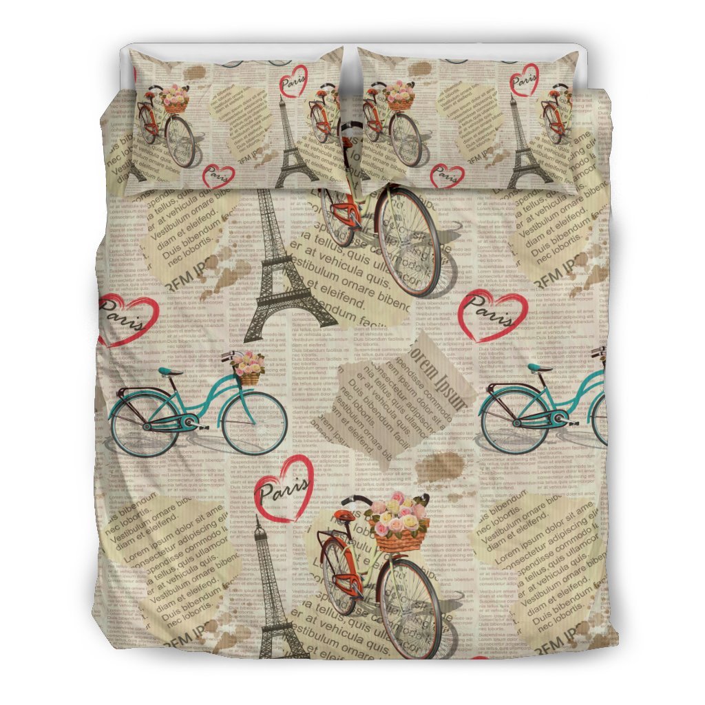 Print Pattern Newspaper Duvet Cover Bedding Set-grizzshop
