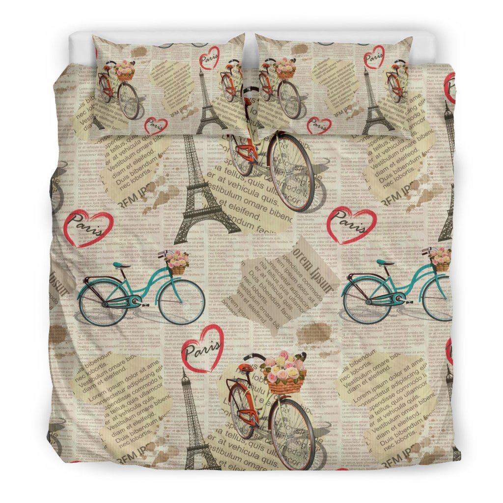 Print Pattern Newspaper Duvet Cover Bedding Set-grizzshop
