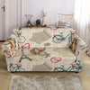 Print Pattern Newspaper Loveseat Cover-grizzshop