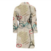 Print Pattern Newspaper Men Long Robe-grizzshop