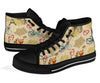 Print Pattern Newspaper Men Women's High Top Shoes-grizzshop