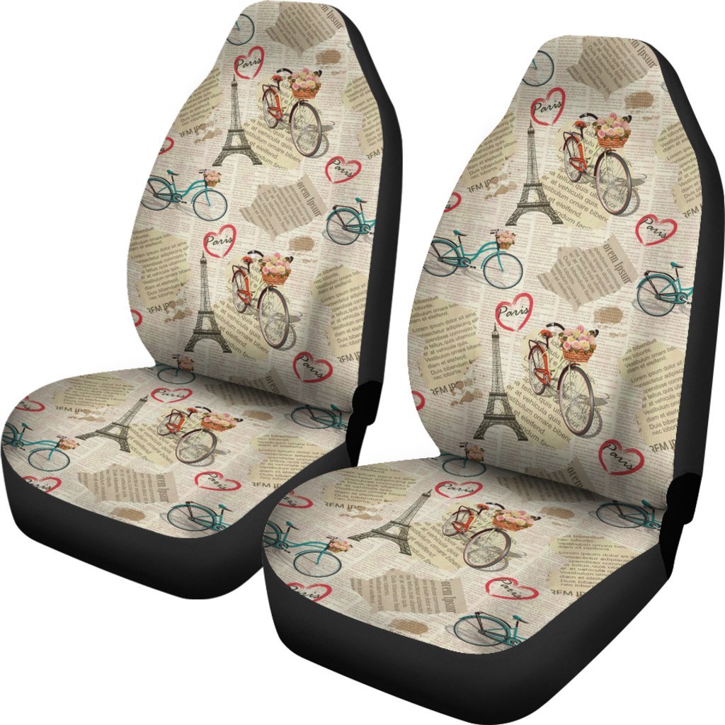 Print Pattern Newspaper Universal Fit Car Seat Cover-grizzshop