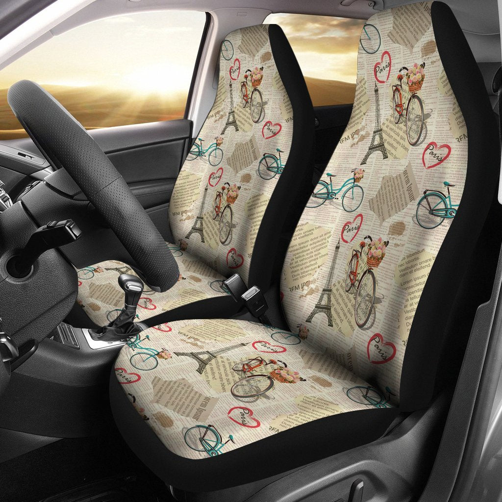 Print Pattern Newspaper Universal Fit Car Seat Cover-grizzshop