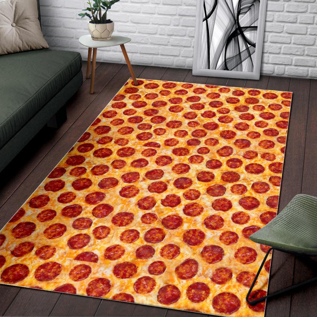 Print Pattern Pizza Floor Mat-grizzshop