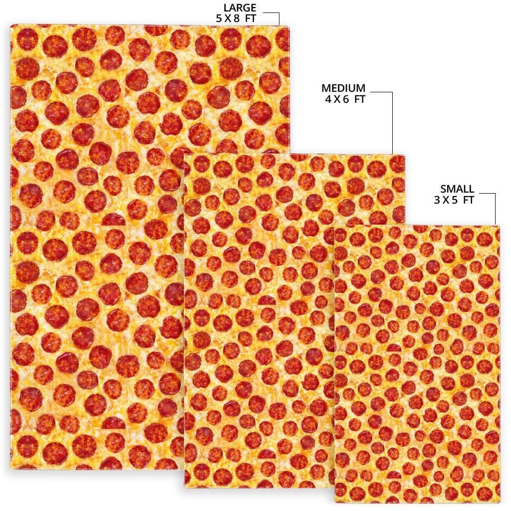 Print Pattern Pizza Floor Mat-grizzshop