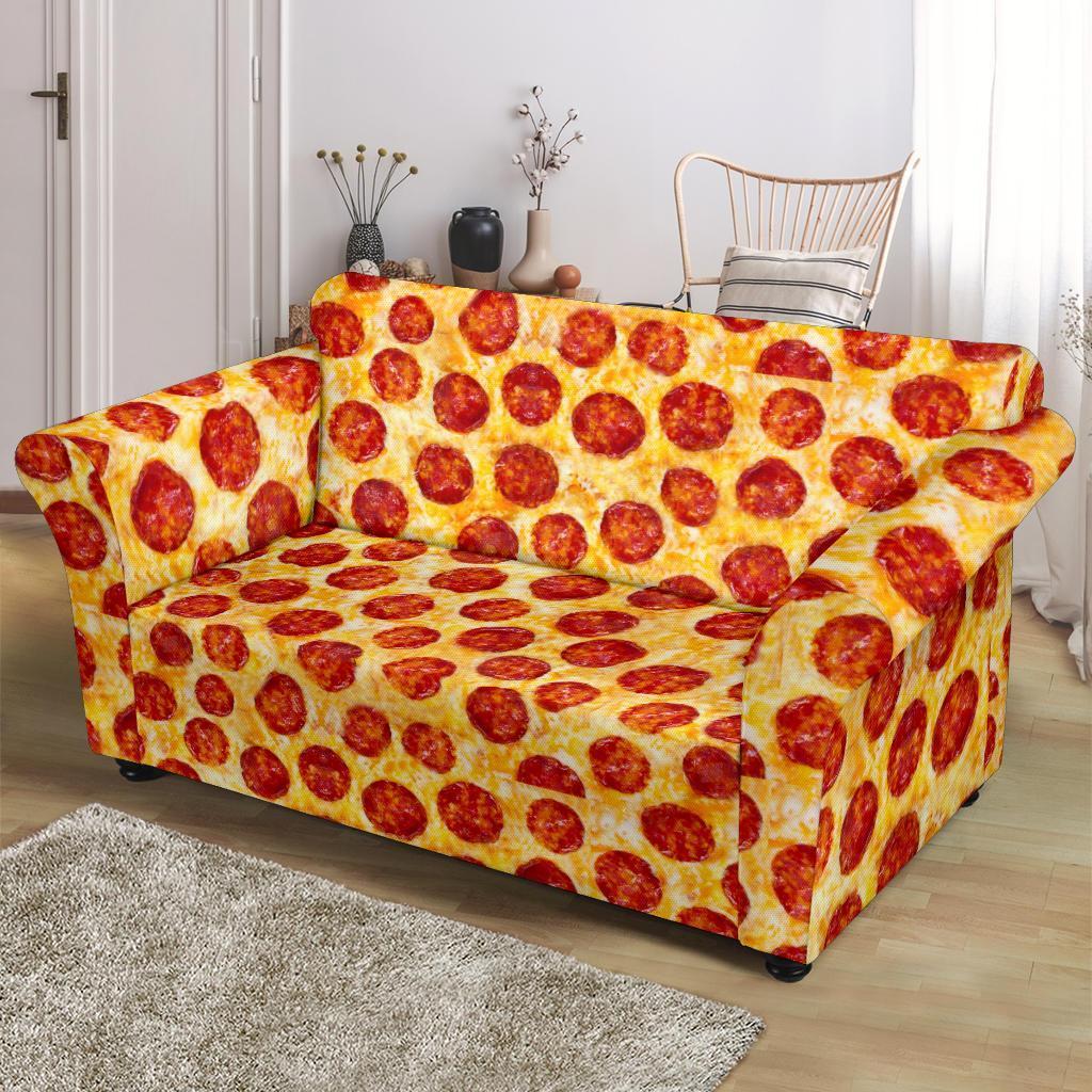 Print Pattern Pizza Loveseat Cover-grizzshop