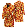 Print Pattern Pizza Men Long Robe-grizzshop