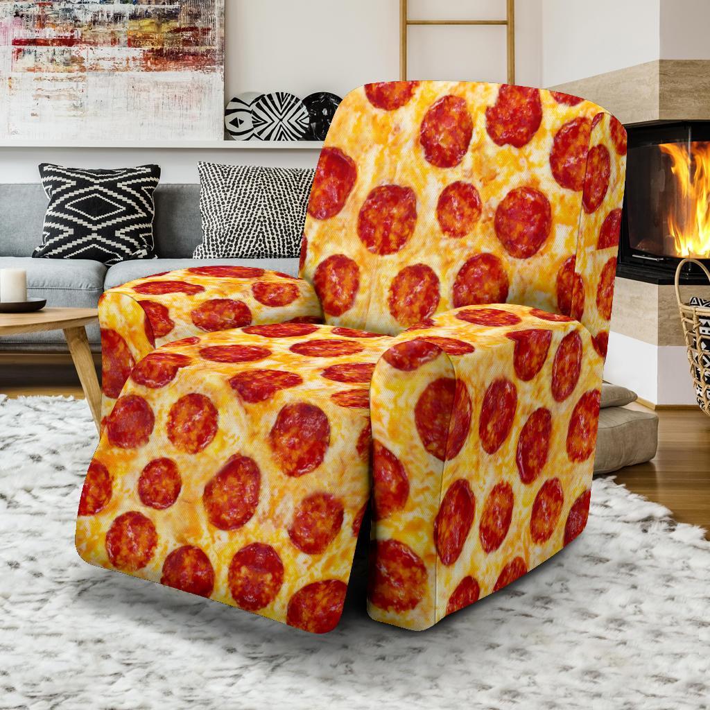 Print Pattern Pizza Recliner Cover-grizzshop