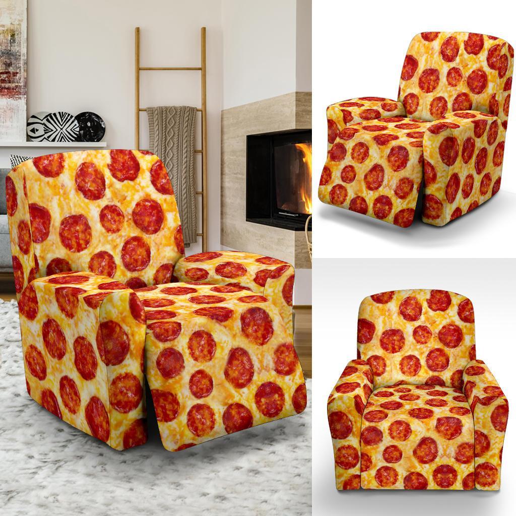 Print Pattern Pizza Recliner Cover-grizzshop