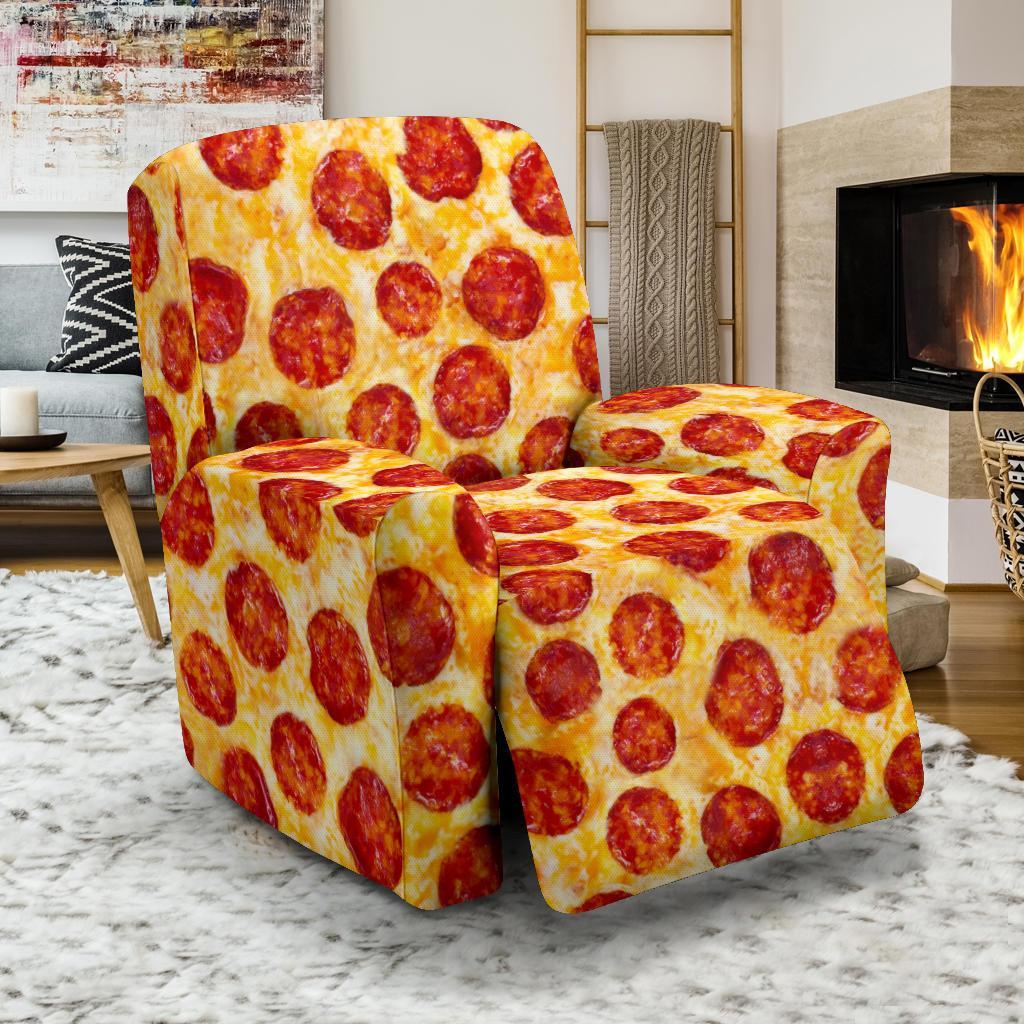 Print Pattern Pizza Recliner Cover-grizzshop