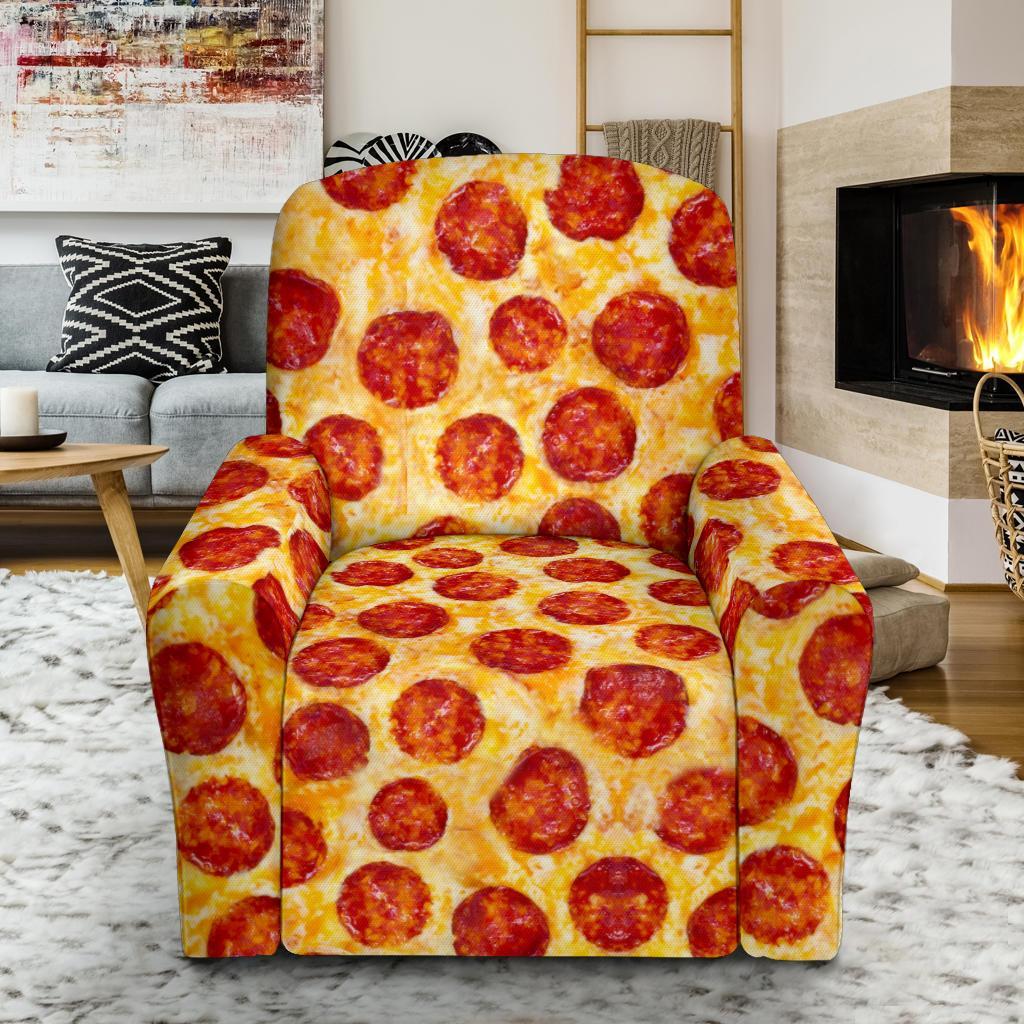 Print Pattern Pizza Recliner Cover-grizzshop