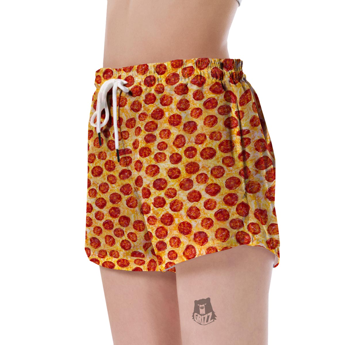 Print Pattern Pizza Women's Shorts-grizzshop