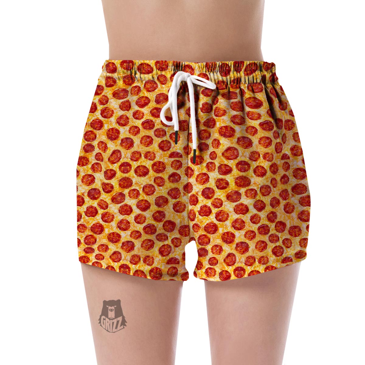 Print Pattern Pizza Women's Shorts-grizzshop