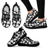 Print Pattern Polar Bear Black Sneaker Shoes For Men Women-grizzshop