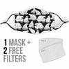 Print Pattern Polar Bear Face Mask-grizzshop