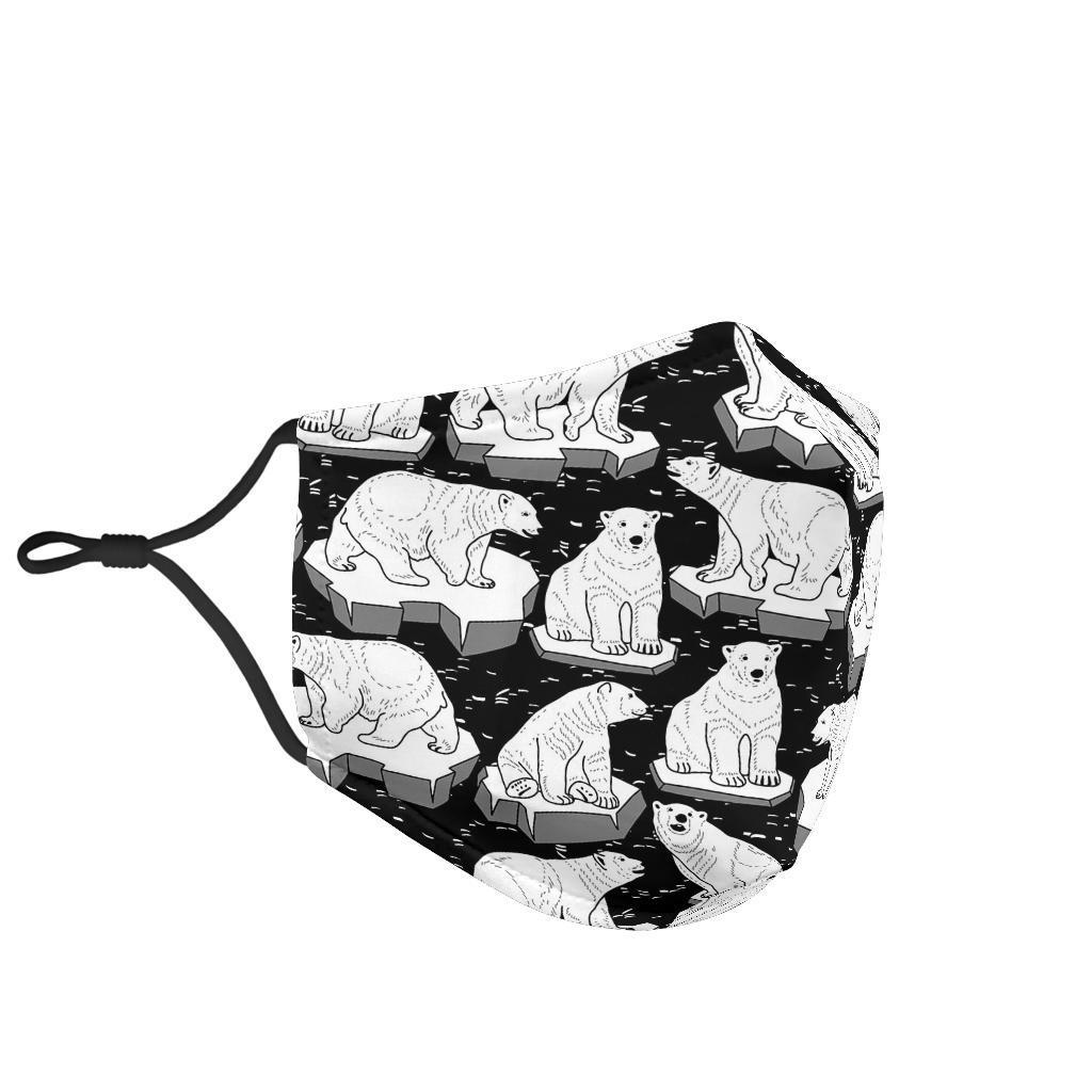 Print Pattern Polar Bear Face Mask-grizzshop