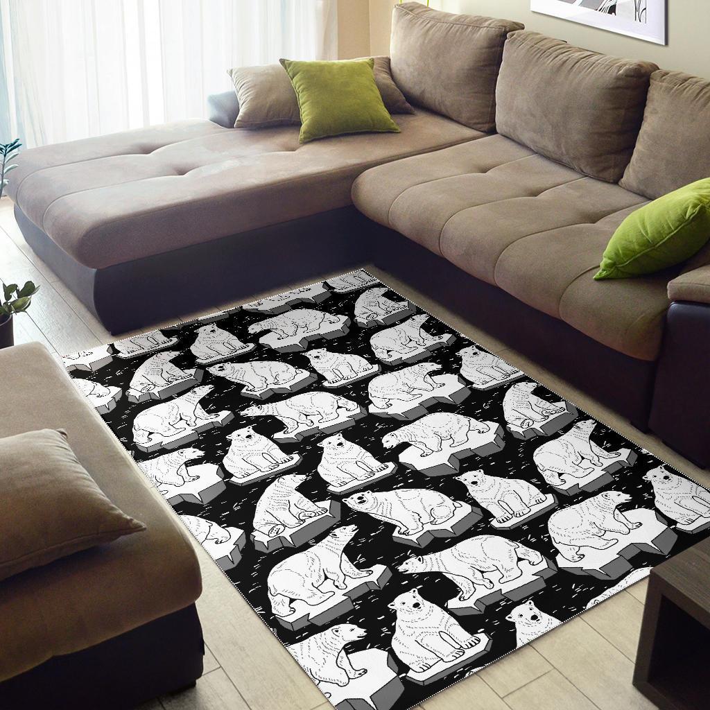 Print Pattern Polar Bear Floor Mat-grizzshop