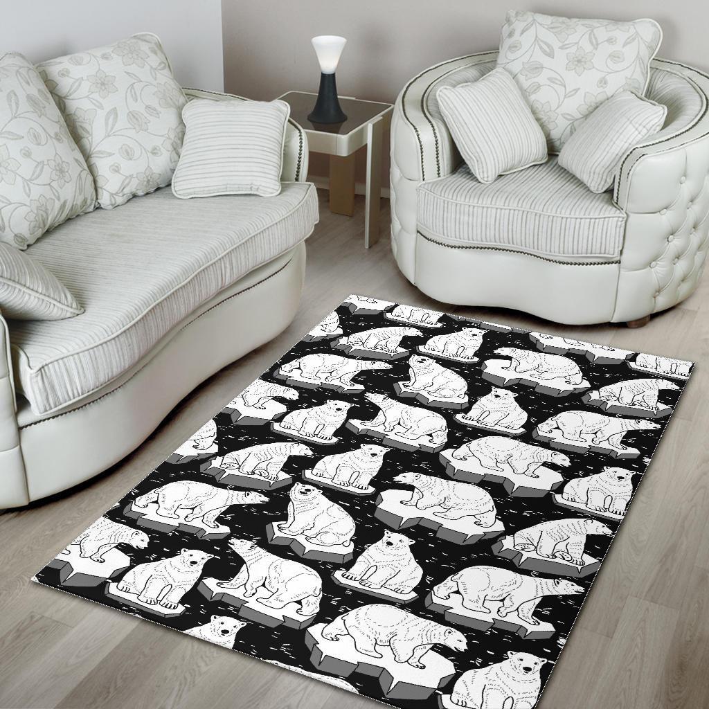 Print Pattern Polar Bear Floor Mat-grizzshop