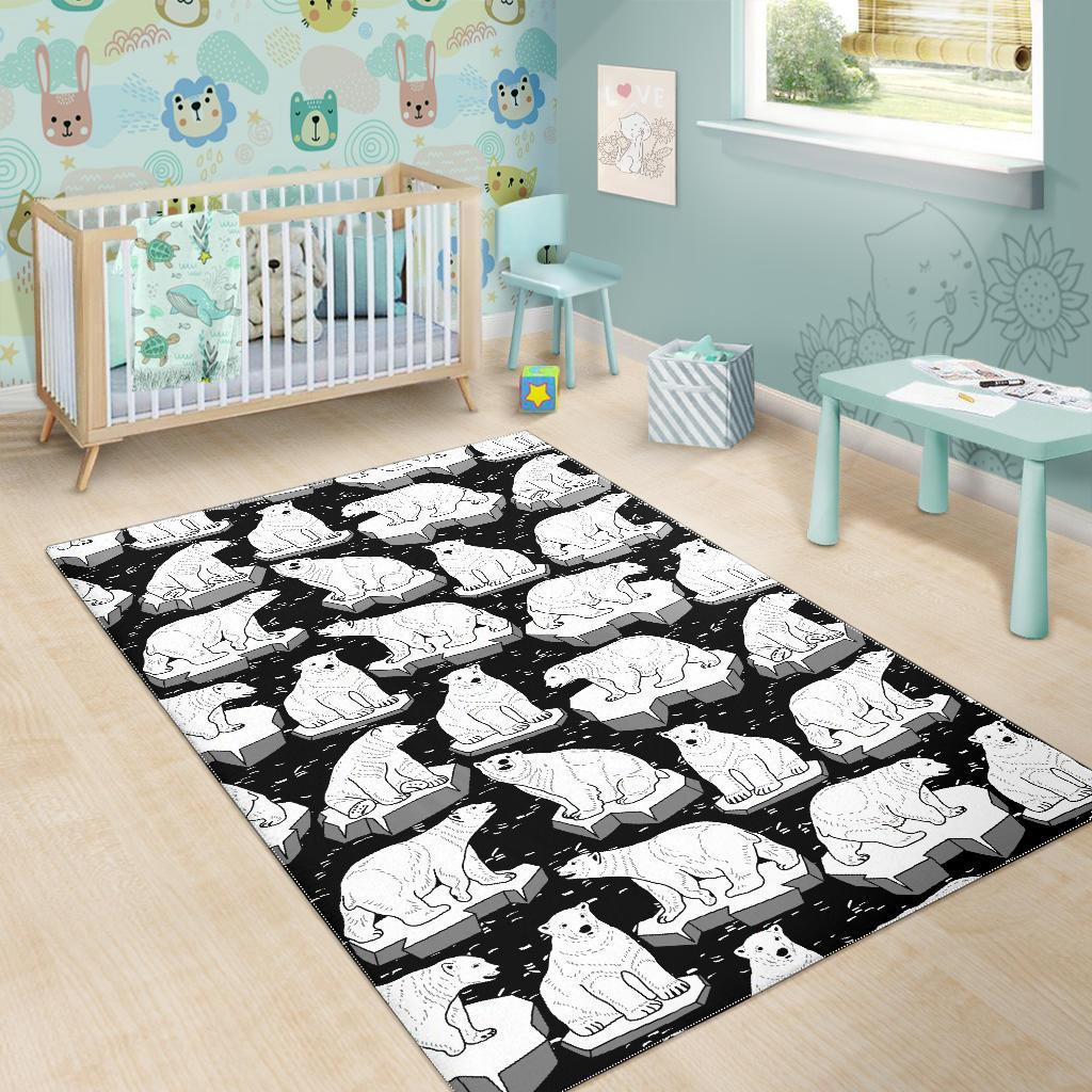 Print Pattern Polar Bear Floor Mat-grizzshop