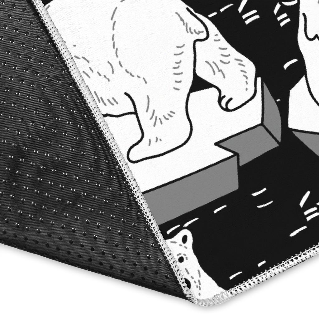 Print Pattern Polar Bear Floor Mat-grizzshop