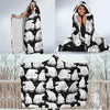 Print Pattern Polar Bear Hooded Blanket-grizzshop