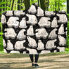 Print Pattern Polar Bear Hooded Blanket-grizzshop