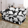 Print Pattern Polar Bear Loveseat Cover-grizzshop