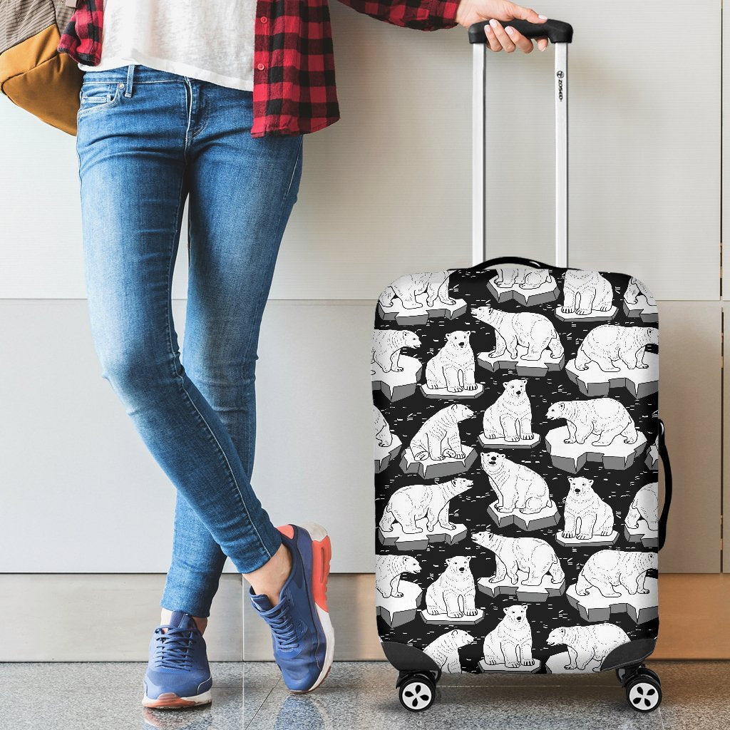 Print Pattern Polar Bear Luggage Cover Protector-grizzshop