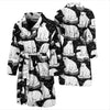 Print Pattern Polar Bear Men Long Robe-grizzshop