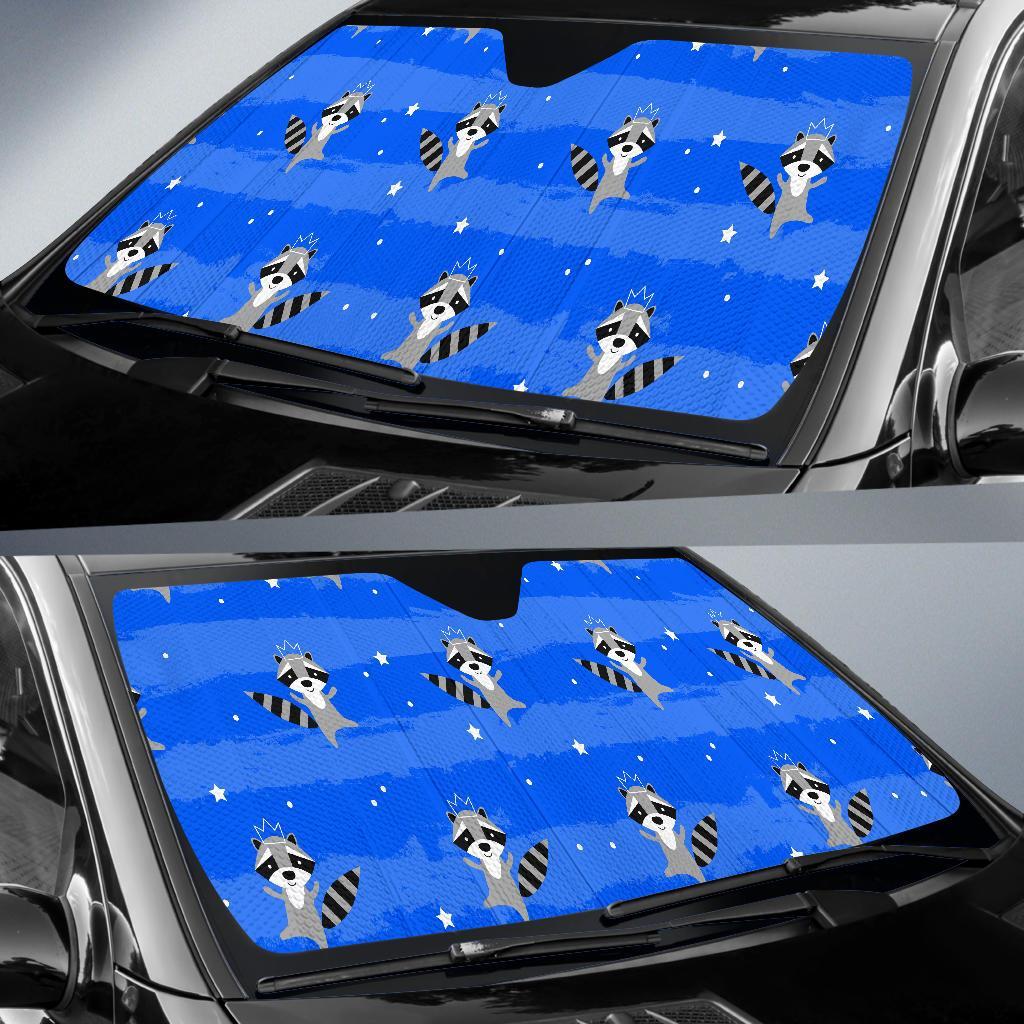 Print Pattern Raccoon Car Sun Shade-grizzshop