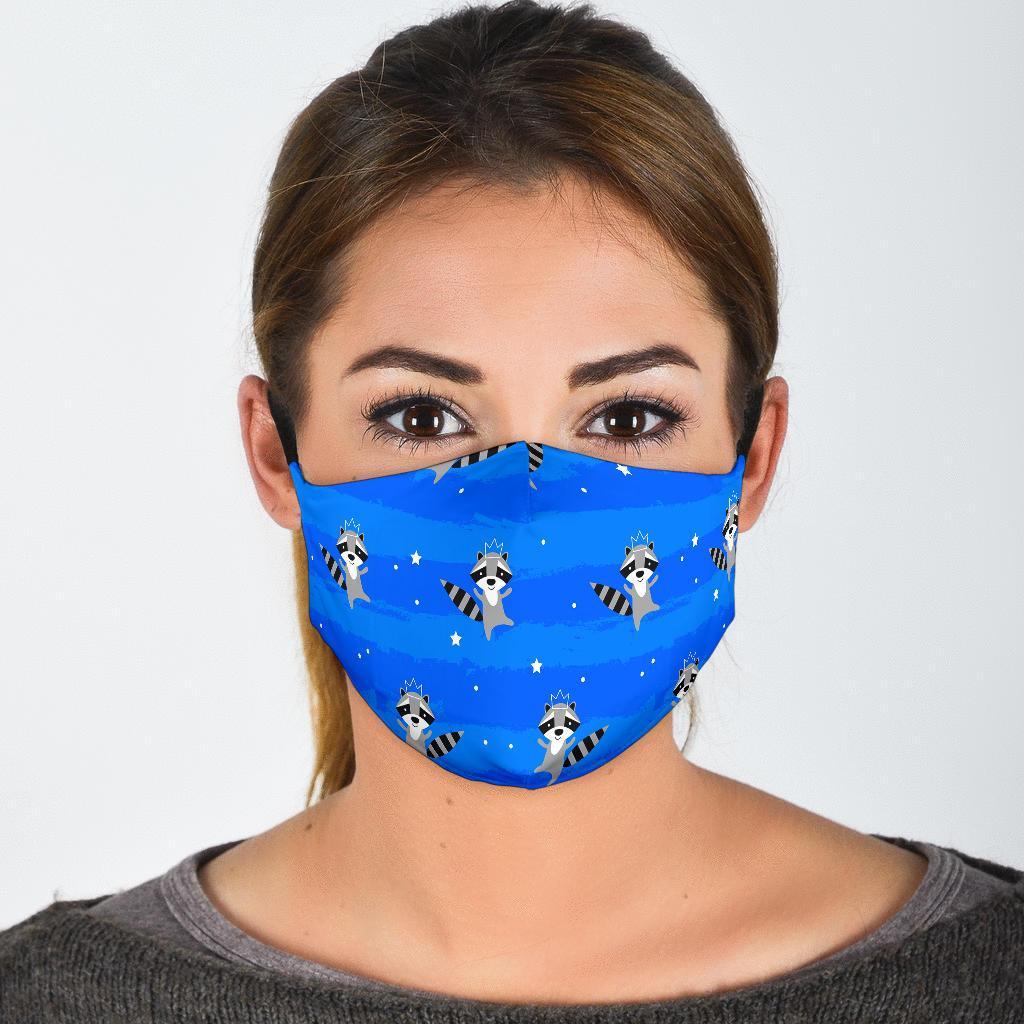 Print Pattern Raccoon Face Mask-grizzshop