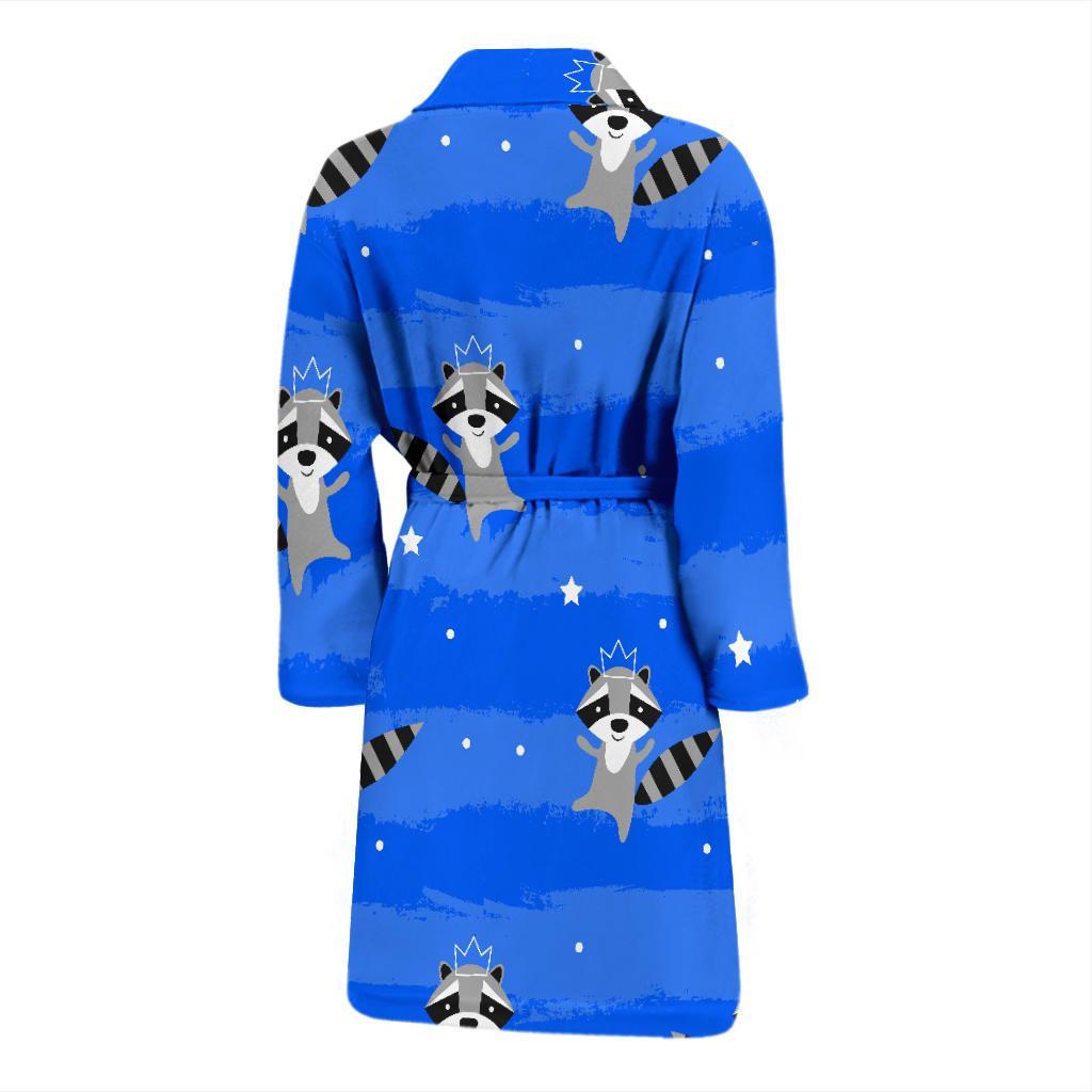 Print Pattern Raccoon Men Long Robe-grizzshop