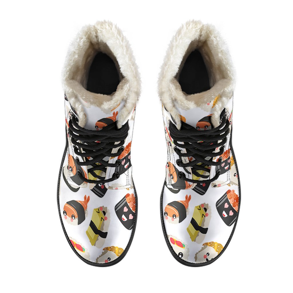 Print Pattern Sushi Comfy Winter Boots-grizzshop