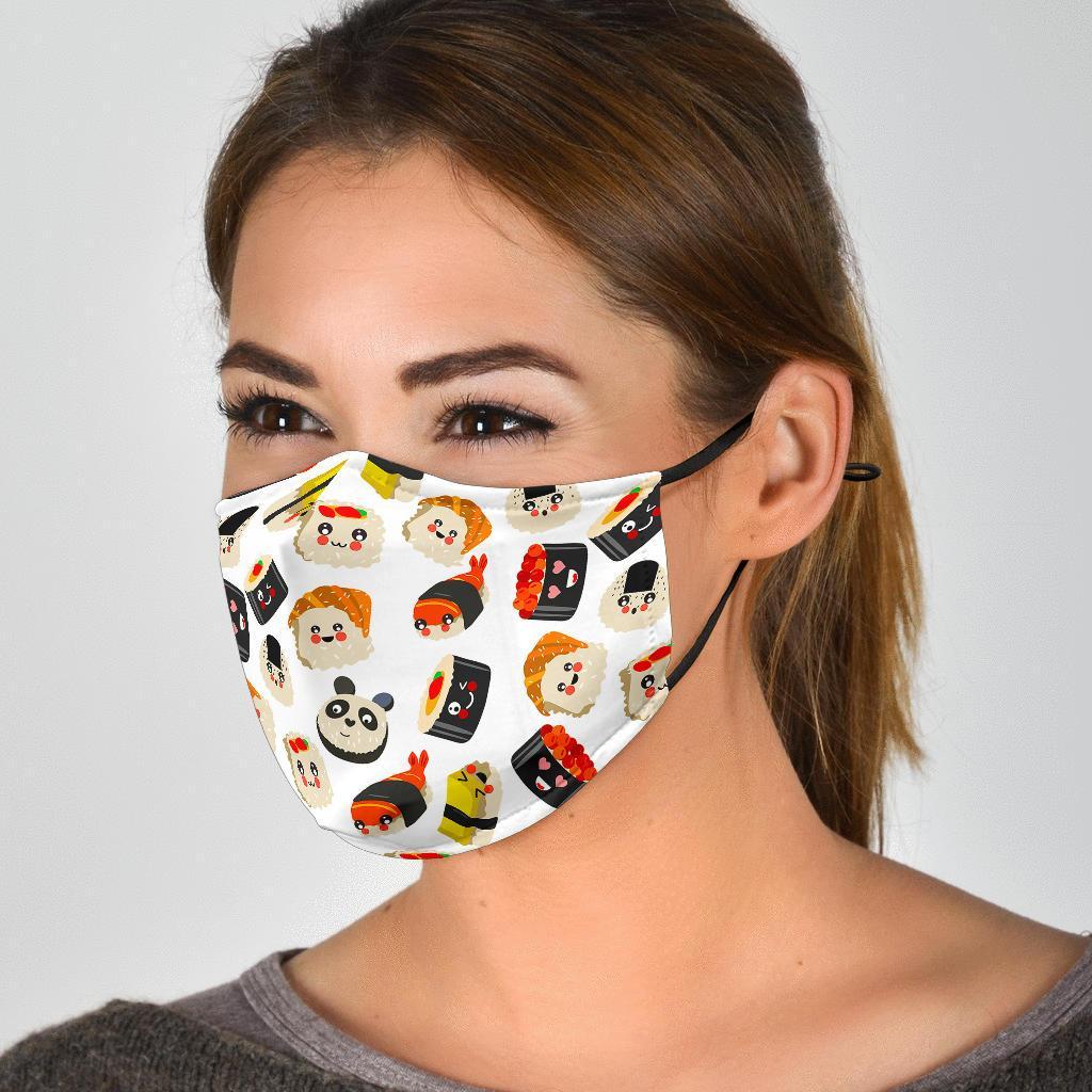 Print Pattern Sushi Face Mask-grizzshop