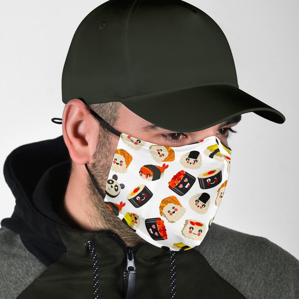 Print Pattern Sushi Face Mask-grizzshop