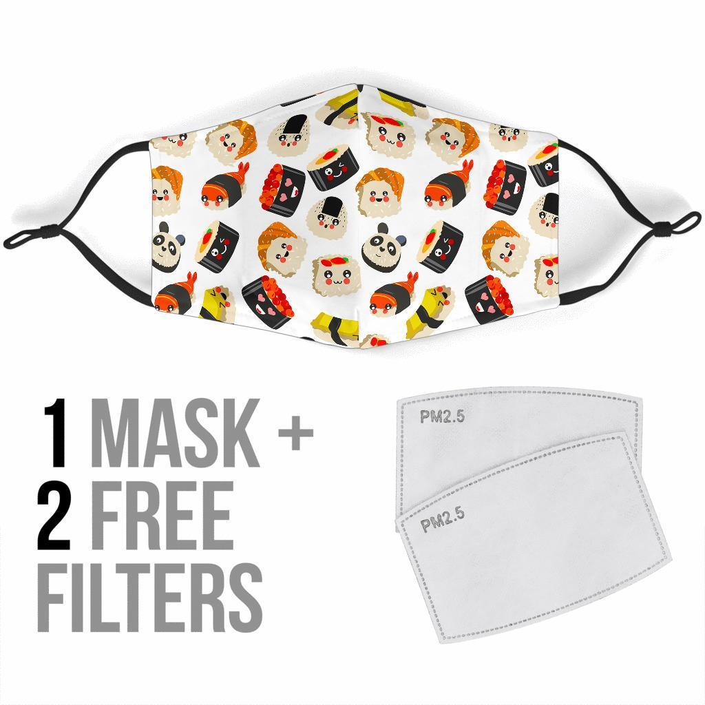 Print Pattern Sushi Face Mask-grizzshop