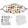 Print Pattern Sushi Face Mask-grizzshop