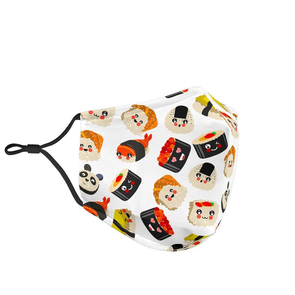 Print Pattern Sushi Face Mask-grizzshop