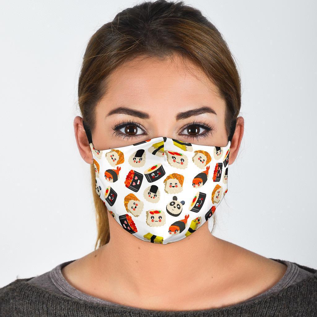 Print Pattern Sushi Face Mask-grizzshop